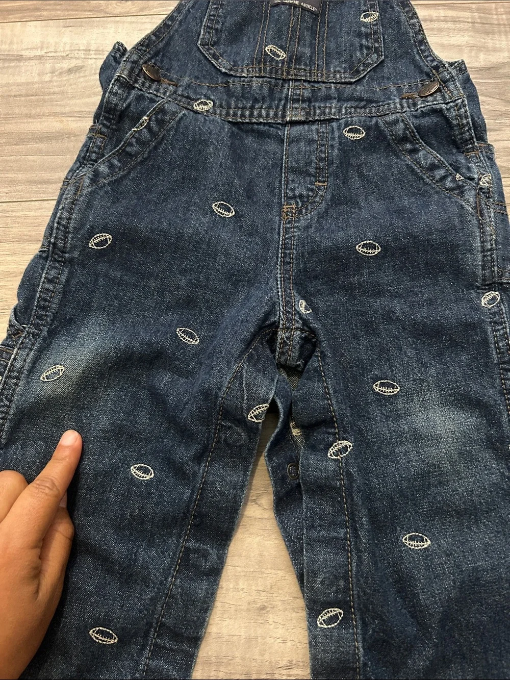 OshKosh B'gosh Denim Overalls with Mustard Quilted Jacket